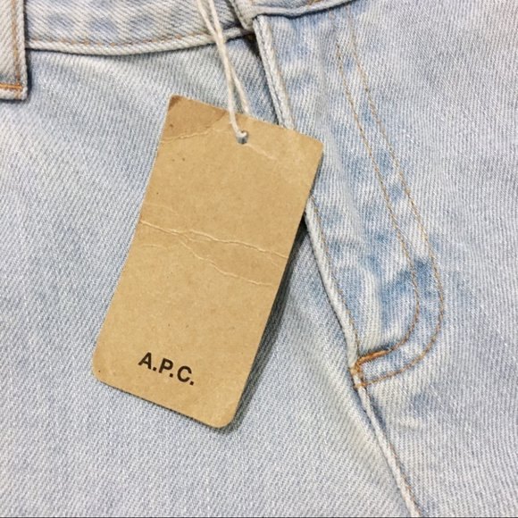 A.P.C Jean Etroit Court Blue Low Rise Straight Leg Jeans Size 29 - Picture 4 of 12